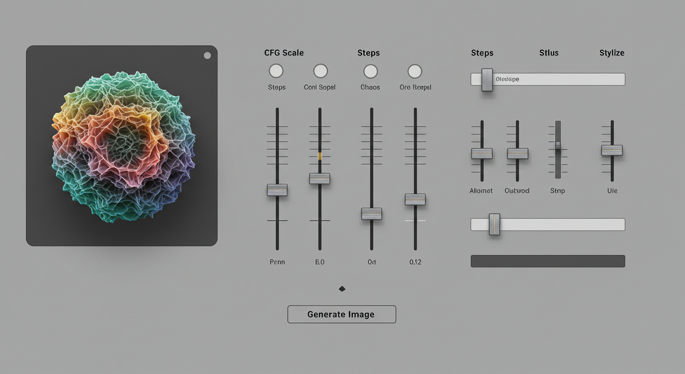 Screenshot of parameter settings UI