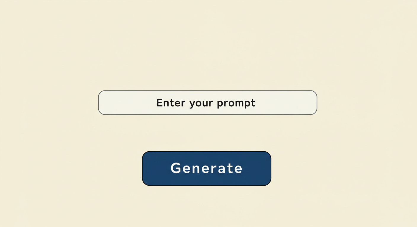 Screenshot of a generic AI image generator UI