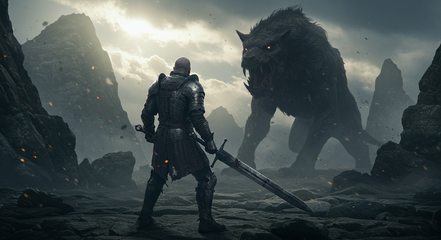 AI generated image in Gritty Dark Fantasy style