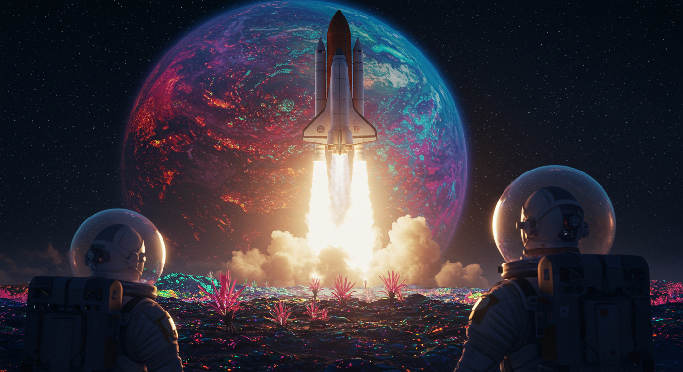 AI generated image in Retro Sci-Fi Pulp style